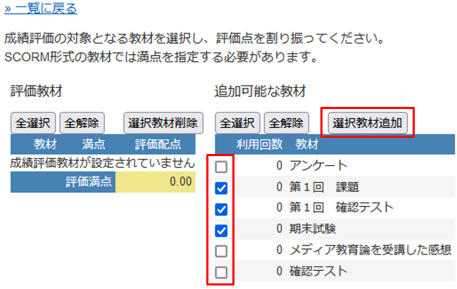 教材の評価や最終評価を調整する